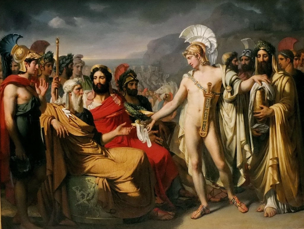 1-Joseph-Désiré Court-Achille dà a Nestore il prezzo della saggezza - Musée des Beaux-Arts de Rouen